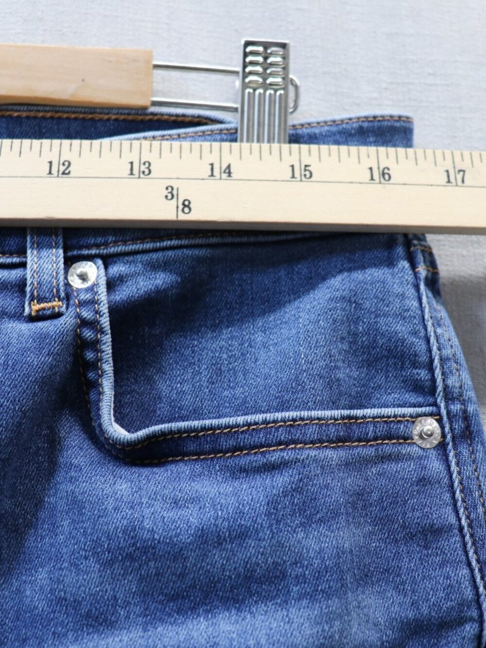 Veronica Beard Carson High Rise Ankle Flare Jeans Raw Hem Blue 32 Kick Flare - Picture 10 of 14